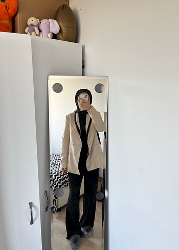 Bej Kadın Normal Kesim Blazer