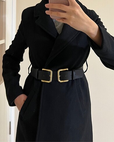 Zara massimo dutti kaban kemerli kaşe