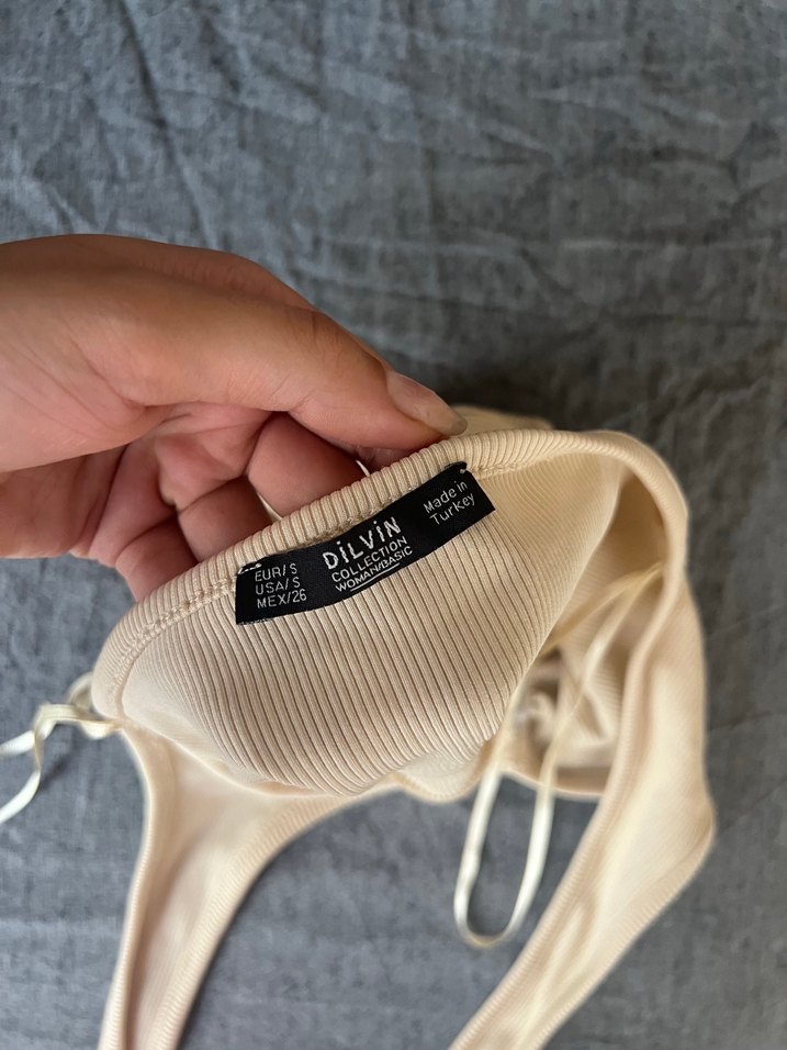 Dilvin boyundan geçmeli bluz - Görsel 2