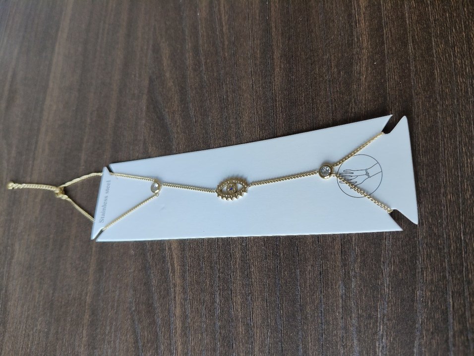 Altın Renkli Yılan Desenli Bohem El Zinciri - Görsel 4