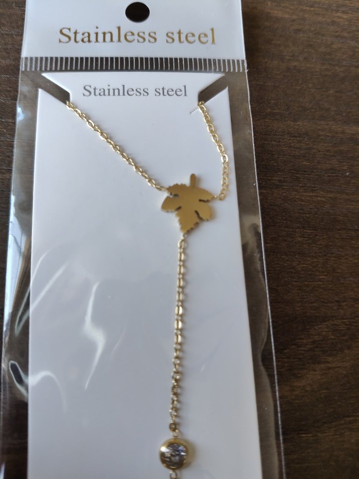 Altın Renk Zincir Detaylı paslanmaz Çelik Kadın El Zinciri - Görsel 2