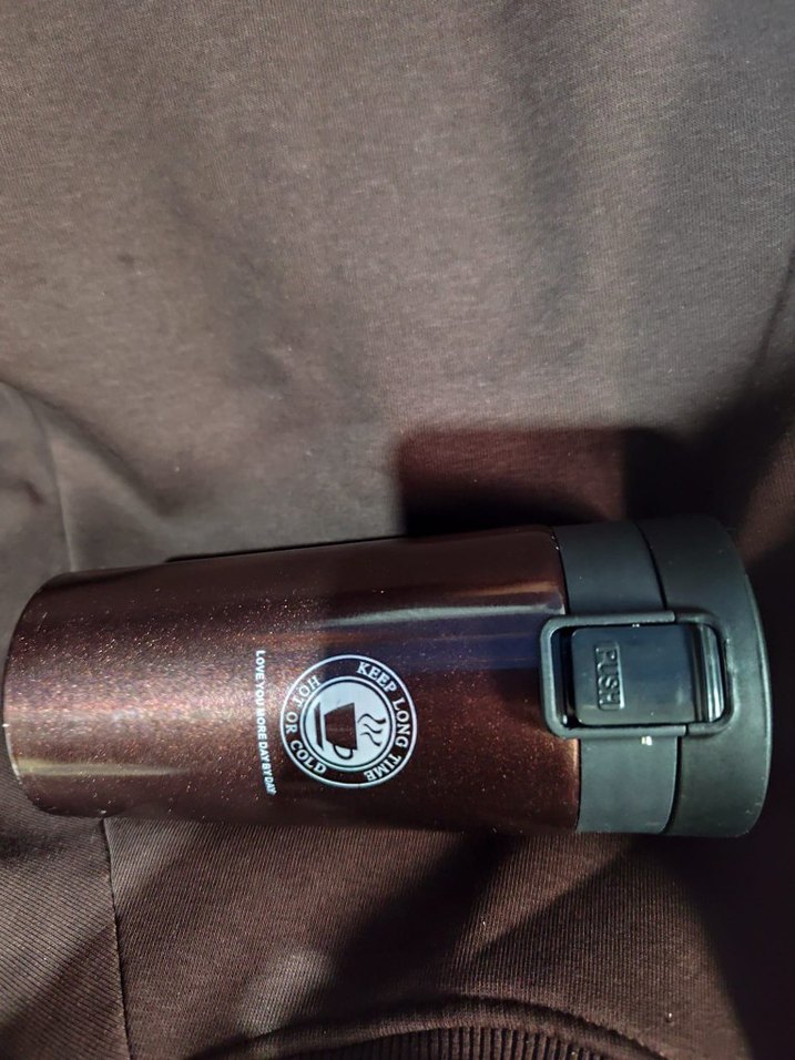 Parlak Kahverengi kahve/çay Termosu - Görsel 3