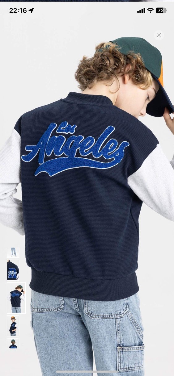 Erkek Çocuk Düğmeli Lacivert Street Wear Ceket - Görsel 3