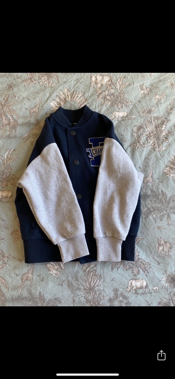 Erkek Çocuk Düğmeli Lacivert Street Wear Ceket - Görsel 2