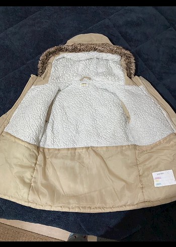 Bej Kadın Midi Boy Sıcak Ceket - Görsel 2