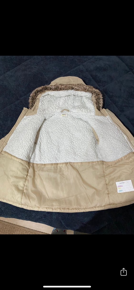 Bej Kadın Midi Boy Sıcak Ceket - Görsel 2