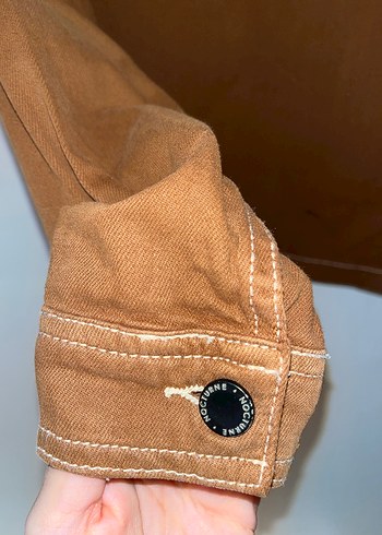 Düğmeli Kahverengi Süet Kadın Ceket - Görsel 3