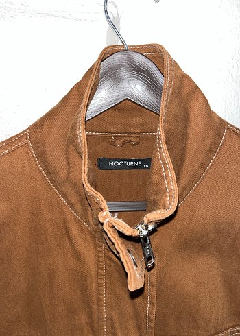 Düğmeli Kahverengi Süet Kadın Ceket - Görsel 2