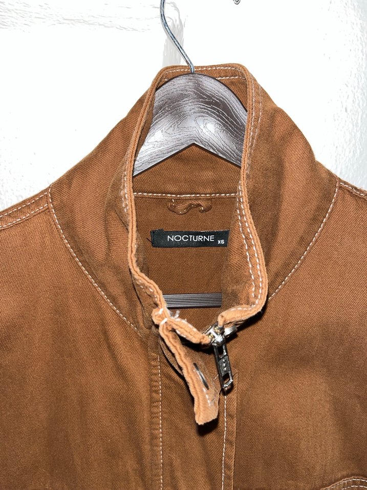 Düğmeli Kahverengi Süet Kadın Ceket - Görsel 2