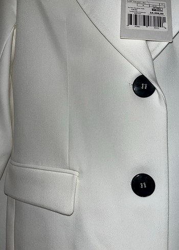 Minimalist Kadın Beyaz Nocturne Ceket - Görsel 3