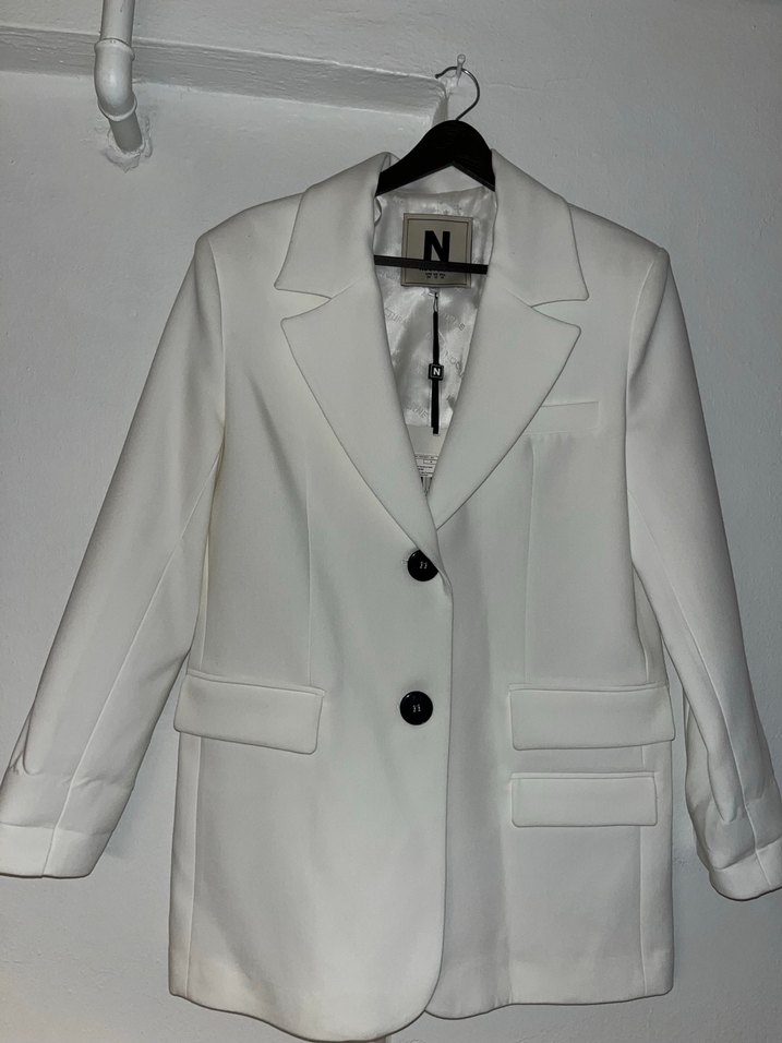 Minimalist Kadın Beyaz Nocturne Ceket - Görsel 2
