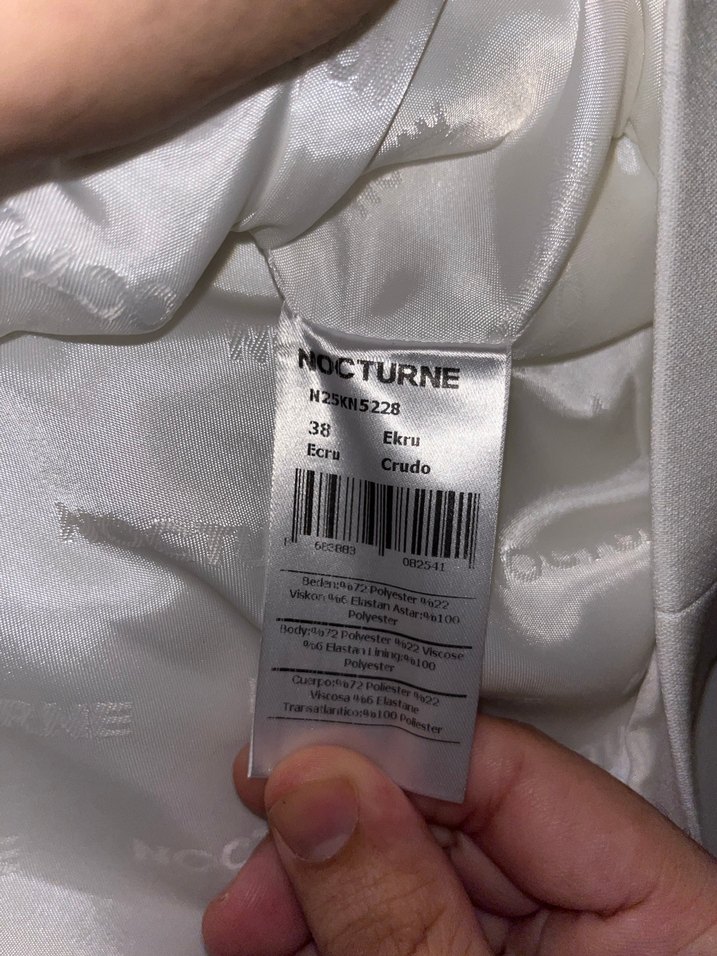 Minimalist Kadın Beyaz Nocturne Ceket - Görsel 5