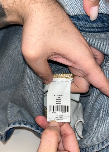 Taşlı ve Düğmeli Kadın Denim Ceket - Görsel 7