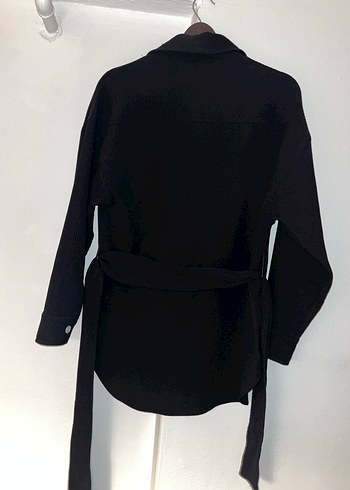 Nocturne Siyah Düğmeli Midi Kadın Ceket - Görsel 6