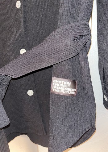 Nocturne Siyah Düğmeli Midi Kadın Ceket - Görsel 3