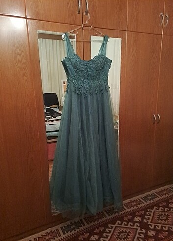 Yeşil Bursa Abiye elbise 