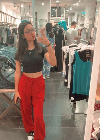 bershka kırmızı esofman