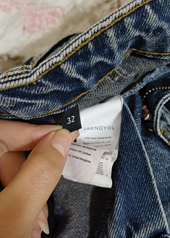 milla koyu mavi soluk efekt  yüksek bel jeans - Görsel 5
