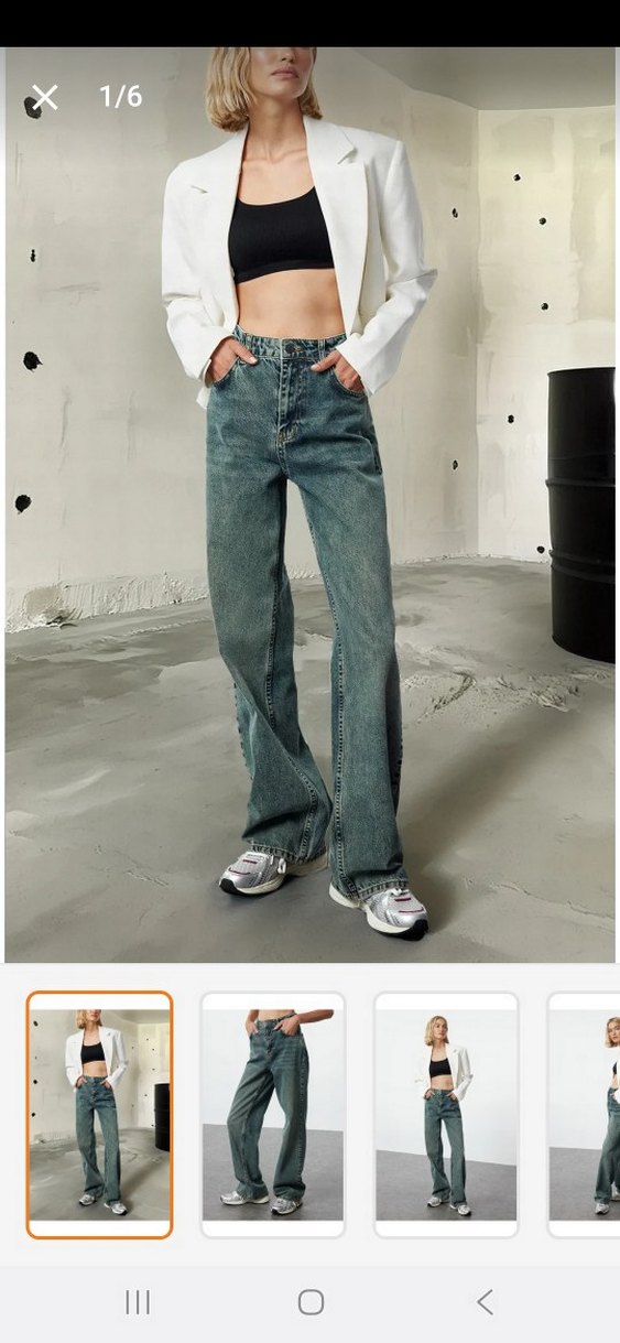 milla koyu mavi soluk efekt  yüksek bel jeans - Görsel 2