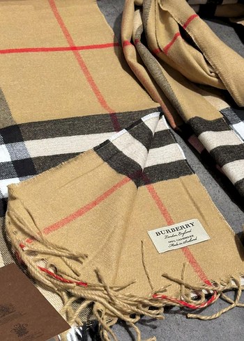 Beden Burberry Midi Boy Kahverengi Ekose Şal