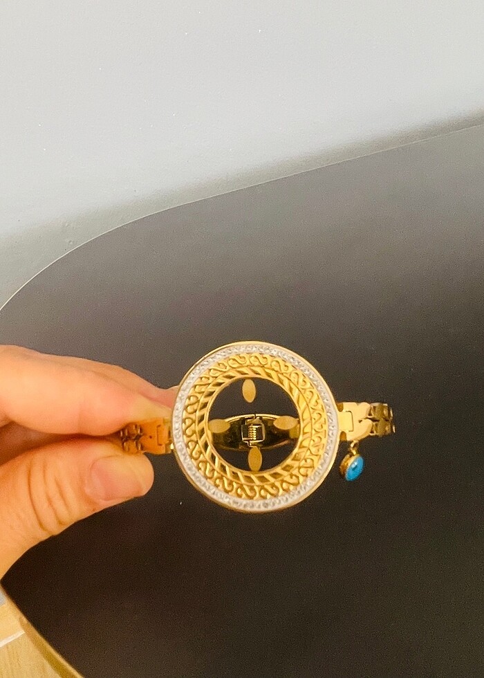 S steel Çelik yarım altın kelepçe - Görsel 2