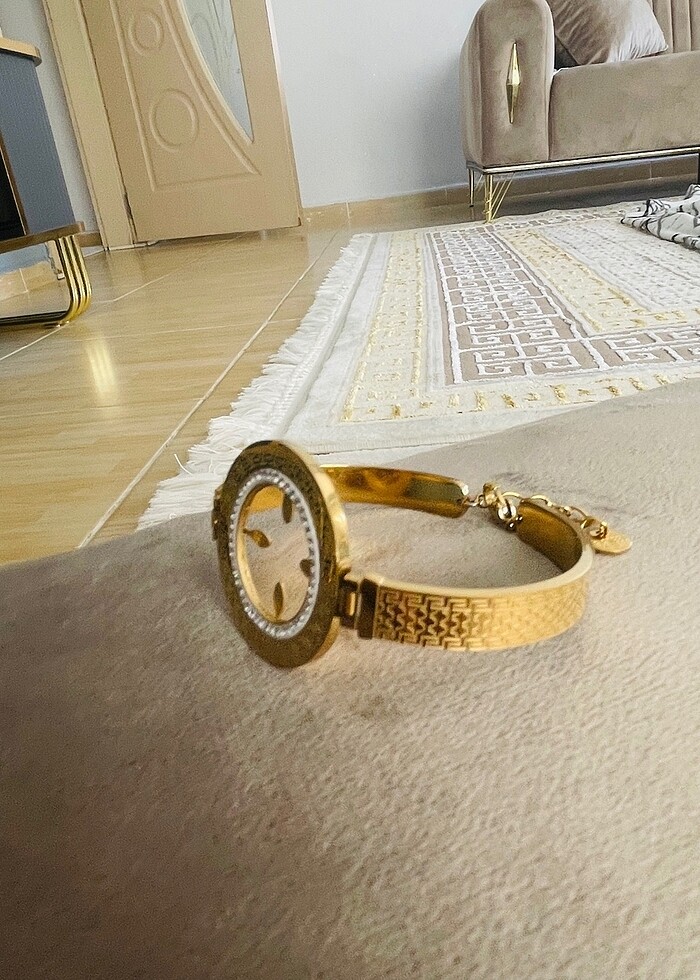 S steel Çelik yarım altın bileklik - Görsel 3