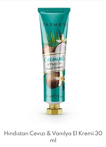 Hındıstan Cevızı & Vanılya El Kremi 30 ml