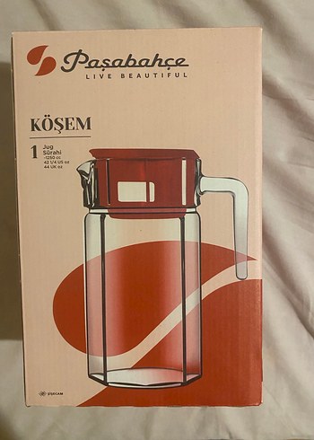 Pasabahçe Köşem Kırmızı Sürahi