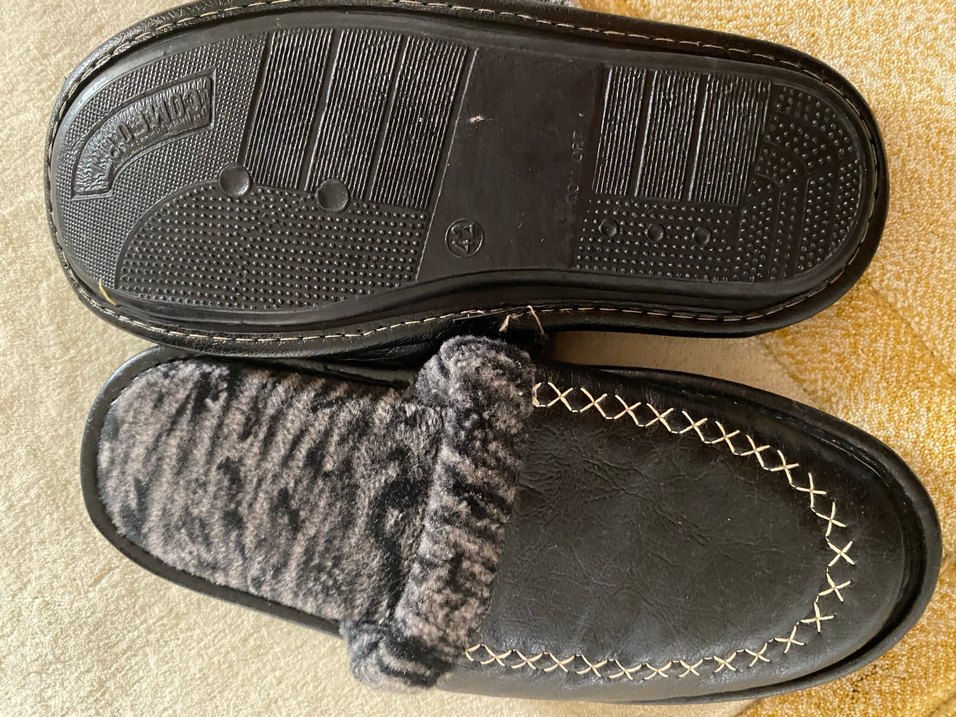 Kahverengi Deri Kürklü erkek Terlik - Görsel 2