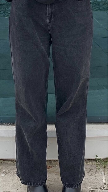 Siyah Wide Leg Jeab