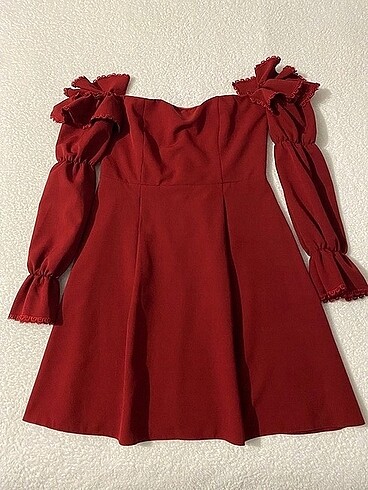 40 Beden Kırmızı mini abiye elbise