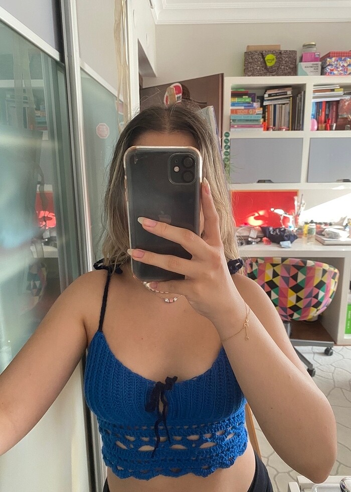 Örgü Crop Top - Görsel 3