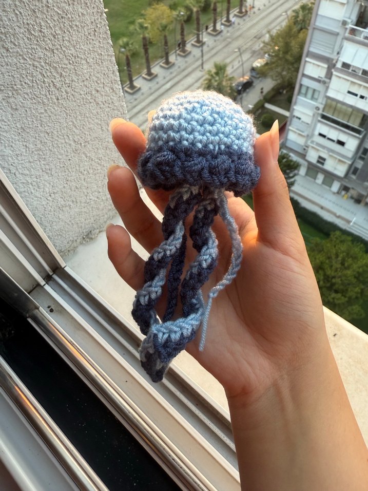 Jellyfish Çanta Charm/ Anahtarlık - Görsel 2