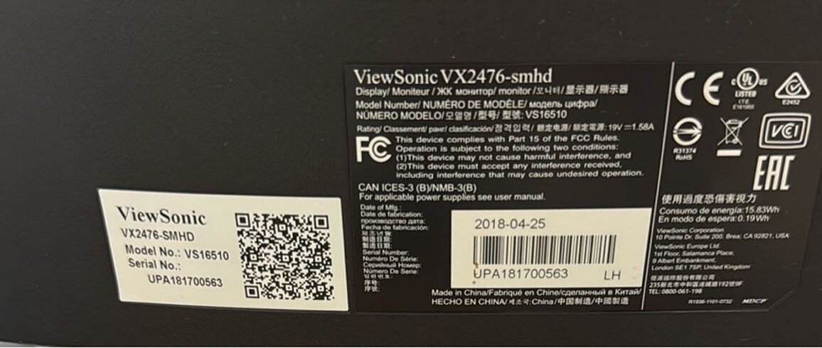  Beden Renk Monitor viewsonic