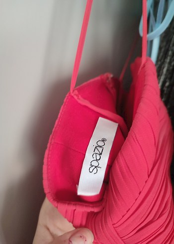 Spazio Nar Çiçeği Pilili Mini Abiye Elbise - Görsel 3