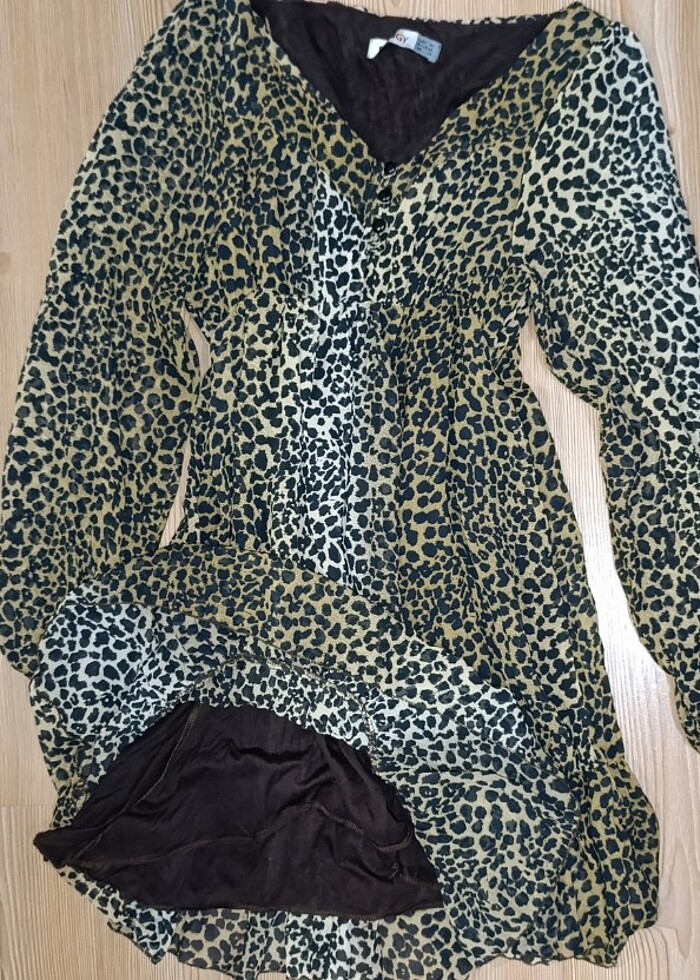 Leopar elbise - Görsel 4