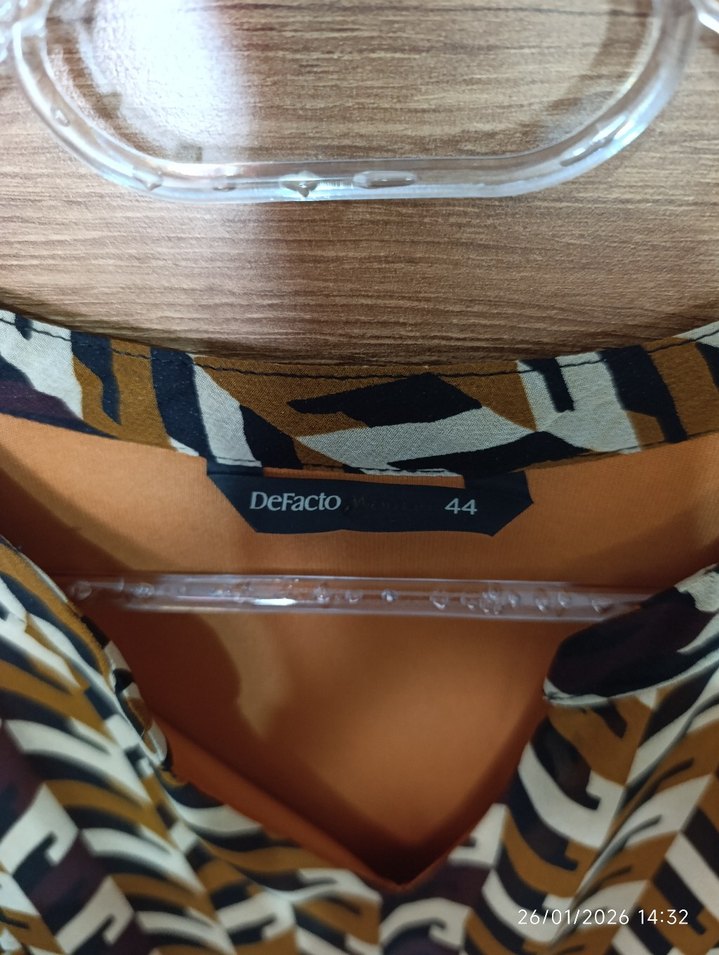 Bohem V Yakalı Uzun Kollu Elbise - Görsel 2