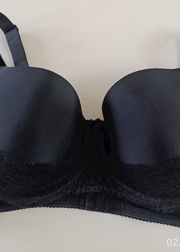 Siyah Dantel Detaylı Midi Sütyen - Görsel 2