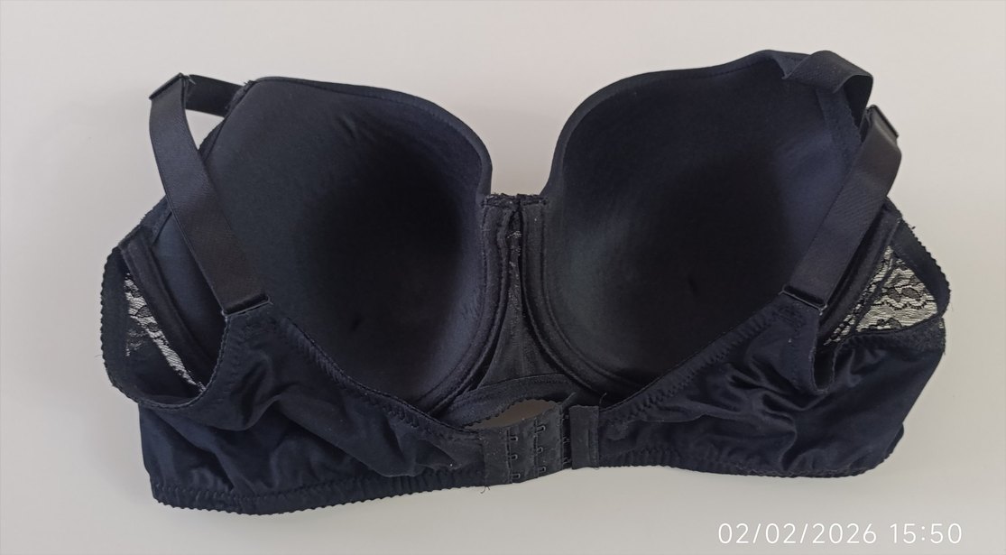 Siyah Dantel Detaylı Midi Sütyen - Görsel 3