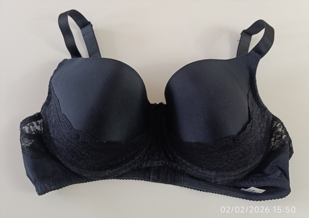 Siyah Dantel Detaylı Midi Sütyen - Görsel 2