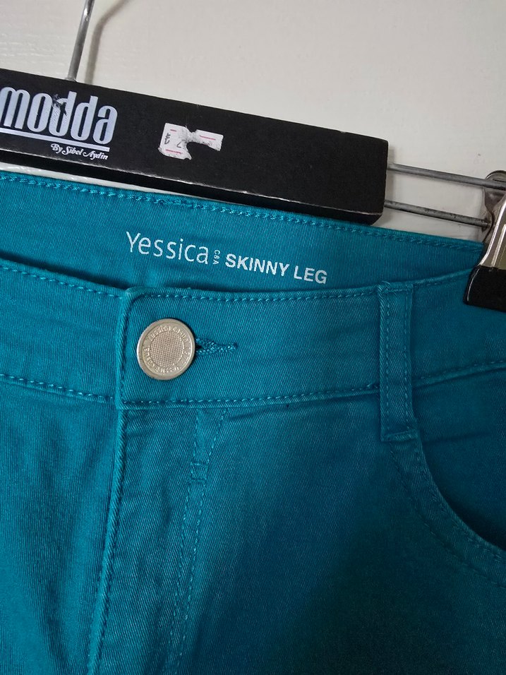 Turkuaz Kadın Denim Pantolon - Görsel 2