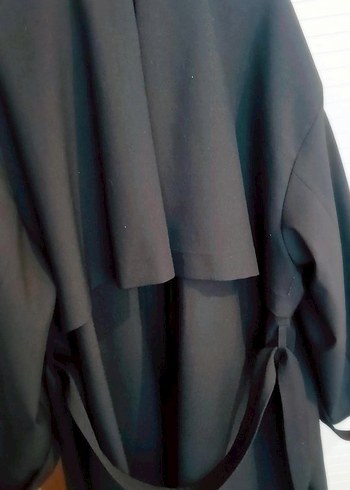 PERRY MARKA Siyah Uzun Kesim Kadın Trençkot - Görsel 2