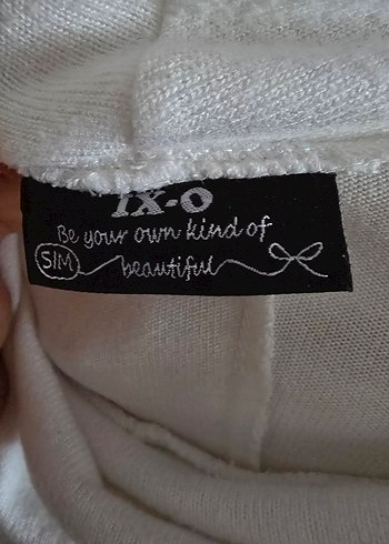 Beyaz Kadın Uzun Kollu Salaş Pamuklu Bluz - Görsel 3