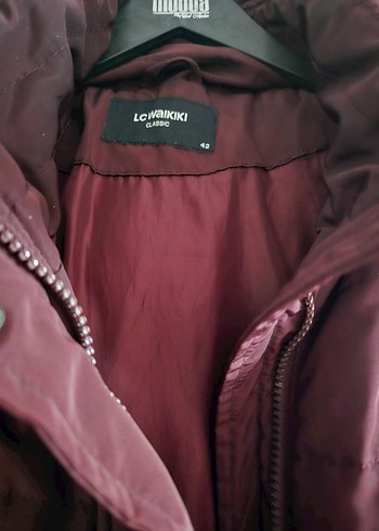 Bordo Kürklü Kadın Kışlık Mont - Görsel 2