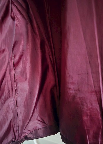 Bordo Kürklü Kadın Kışlık Mont - Görsel 3