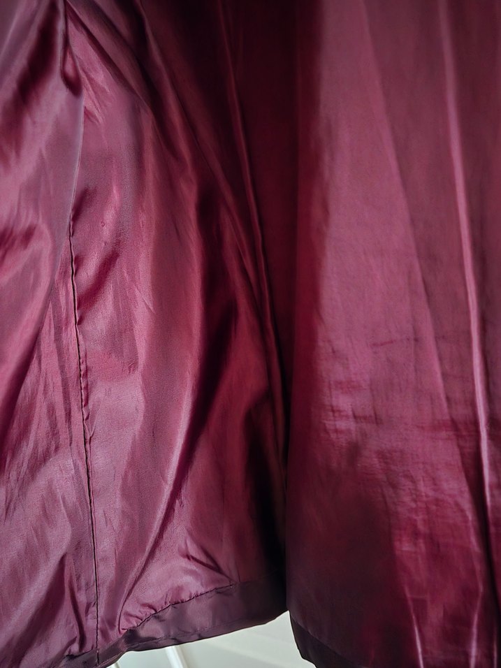 Bordo Kürklü Kadın Kışlık Mont - Görsel 3