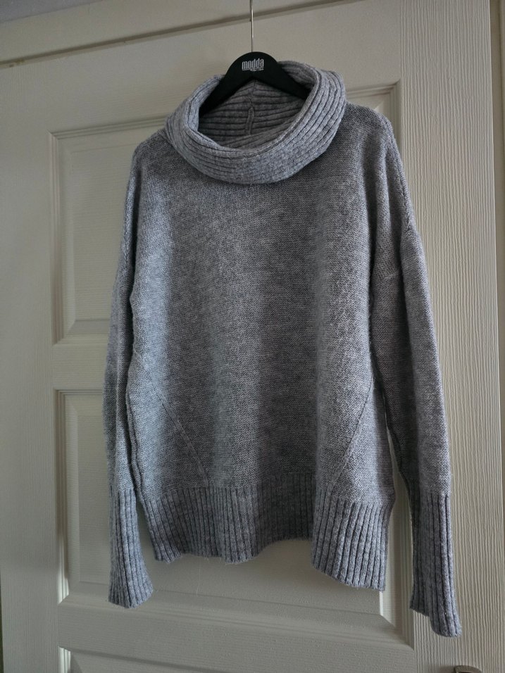 Gri Örgü Kadın Kazak, Yumuşak ve Rahat - Görsel 2