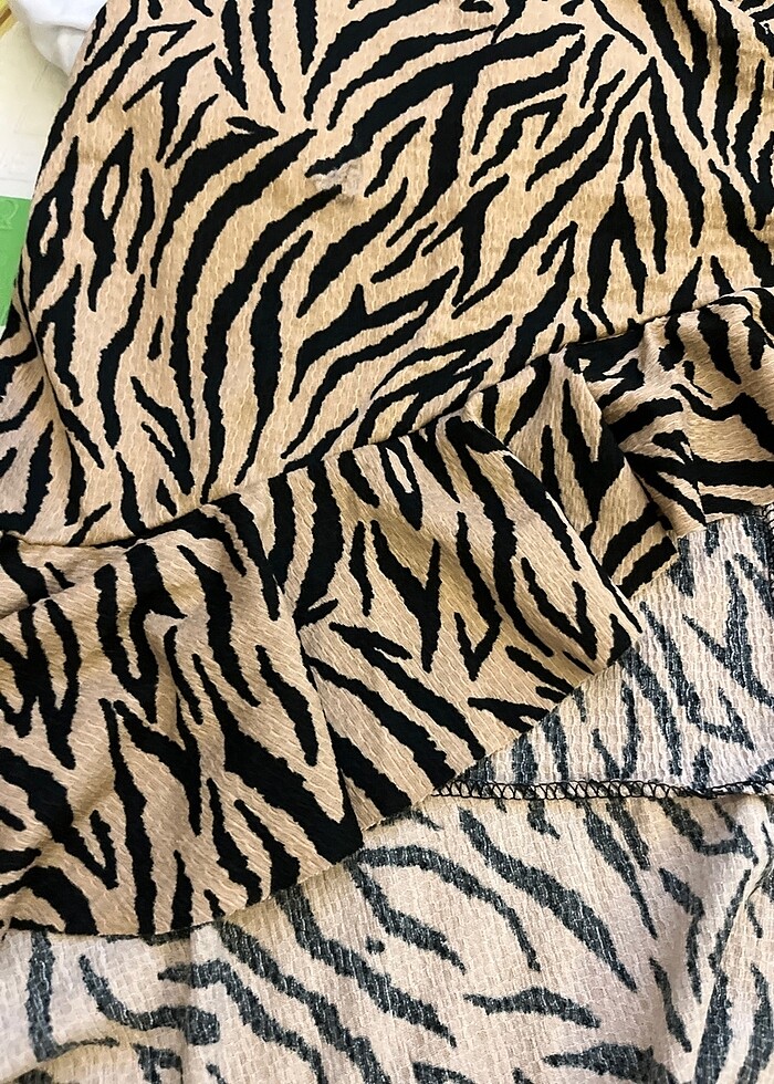 Fırfırlı zebra desenli etek - Görsel 2