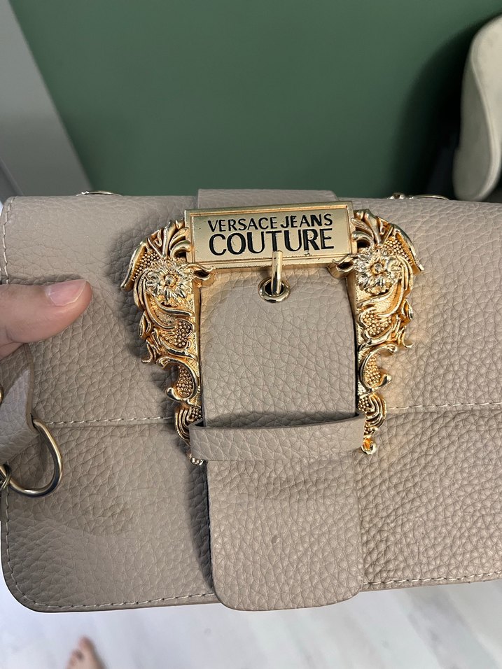 Bej Deri Versace Jeans Couture Kadın Çanta - Görsel 3