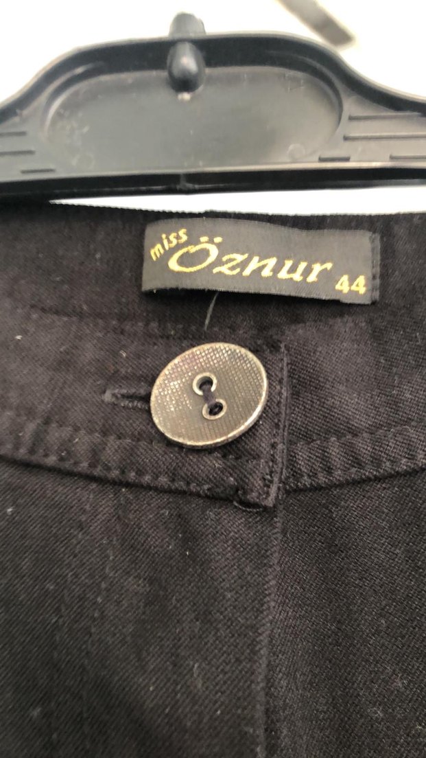 Siyah Midi Kumaş Kadın Pantolon - Görsel 3